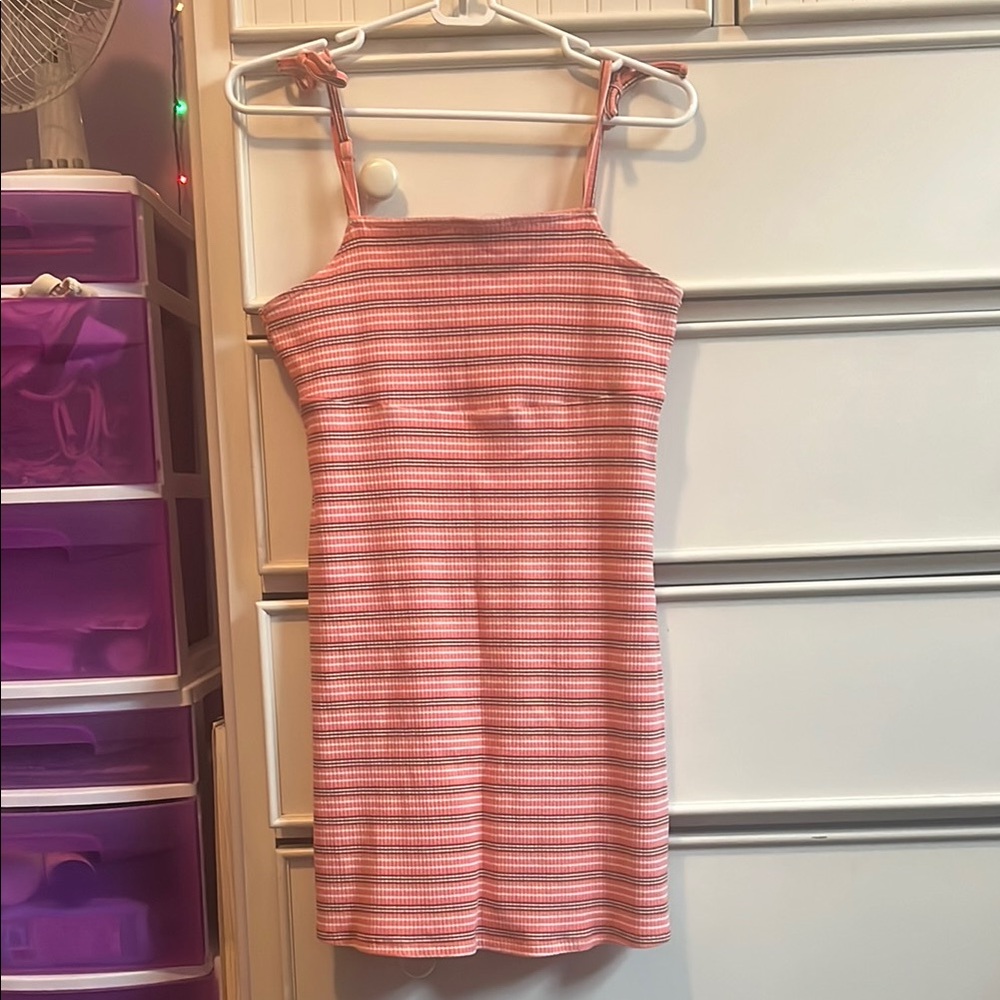Striped Pink and White Dress